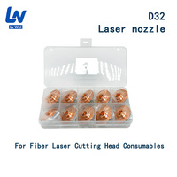 Nosel Laser LvWei D32 Lapisan Krom Ganda 1.0-5.0 Harga Kompetitif Baru untuk Kepala Pemotong Serat BT240 BM111