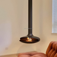 Cheminée murale moderne au bioéthanol, foyer sans fumée, sans conduit, décoratif, chauffage intérieur, pour salon, maison, hôtel, en métal, 5