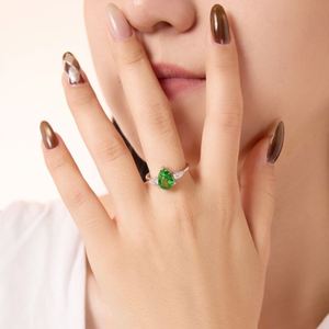 Dylam Vintage Cocktail <b>Rings</b> 925 Silver Shiny Green 8A Crushed <b>Iced</b> Out Cut Zirconia with 5A CZ Women Fine Jewelry Promise <b>Rings</b> - Product Image 2