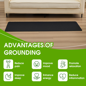 OEM-Service Naturkautschuk Umweltfreundliche Wellness-Heilung Entzündungshemmende Wasserdichte Antistatische Erdungs-Yoga-Fußmatte CE-Zertifiziert - Product Image 4