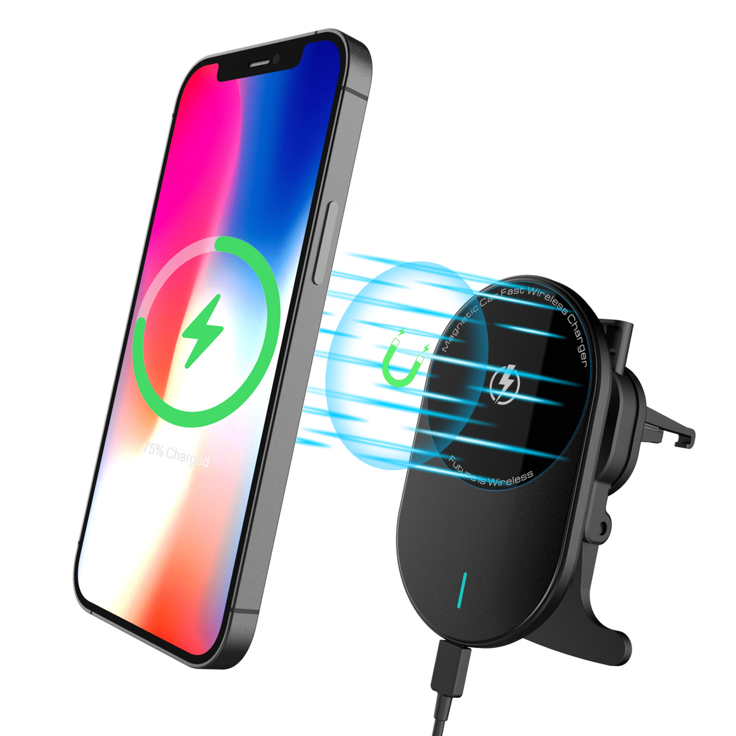 Magnetic Wireless Charger Car Wireless Chargers for iphone 12 mini 12 pro max 15W fast charging magnetic charger stand