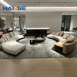Villa di lusso italiano divano stand posti a sedere grande l artigiano design straordinario modulare in microfibra tessuto divano set soggiorno mobili - Product Image 3