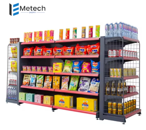 Double-Sided Steel Gondola Shelf for Supermarket and Convenience Store Convenient Display Combined Storage Rack for <strong>Small</strong> <strong>Shops</strong> - Product Image 2