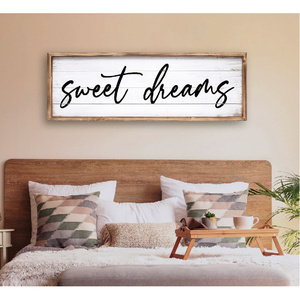 Décoration murale Sweet Dreams au-dessus du lit 42"X15" – Grande plaque murale pour <span class=keywords><strong>chambre</strong></span> à <span class=keywords><strong>coucher</strong></span>, panneau de <span class=keywords><strong>chambre</strong></span> style ferme, décor de <span class=keywords><strong>chambre</strong></span> d'amis encadré en bois - Product Image 5