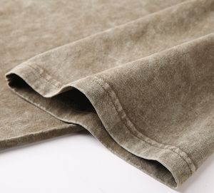 Stile Street Wear stile personalizzato moda taglie larghe High Street Wear stile Hip-pop ricamo acido Wash t-Shirt da uomo t-Shirt - Product Image 4