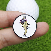 Fournisseur direct d'accessoires de golf : Clip magnétique créatif en métal pour casquette avec marqueur de balle en émail