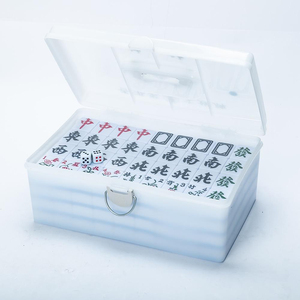 Juego de Mahjong de Lujo Personalizado de 160 Fichas con Soportes y Empujadores, Acrílico Profesional, Ecológico y Duradero para Niños - Product Image 3