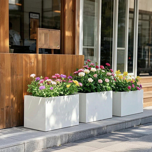 Maorong Hochwertige Pulverbeschichtete Große Rechteckige Aluminium-Pflanzkübel für den Garten und zum Großhandelspreis - Product Image 5