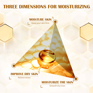 <span class=keywords><strong>Pelle</strong></span> rimpolpante idratazione estratto di semi di camelia nutriente maschera per il viso ammorbidente dorato a nido d'ape maschera per il viso idratante profonda - Product Image 5