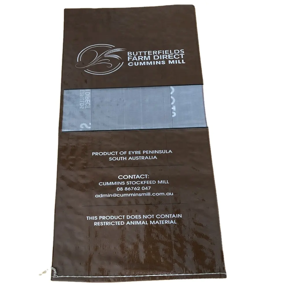농업 벌크 자루 20kg ~ 50kg 방습 커피 콩 곡물 pp 창 BOPP 필름 라미네이트 파우치가있는 비닐 봉지