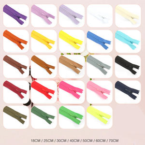 جودة عالية طويلة سحاب معدني ملون قريب نهاية غير مرئية سحاب مخفي - Product Image 6