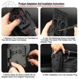 Kit de système de verrouillage rapide QLS, fourche de verrouillage et plaque de montage pour holster tactique, accessoires d'attache pour holster QLS avec quincaillerie - Product Image 6