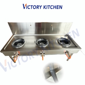เตาสเตนเลสสตีล VICTORY รุ่น Commercial พร้อมหัวเตา 3 หัว และแผ่นกันน้ำกระเด็นสูง สำหรับใช้ในครัว/โรงแรมในมาเลเซีย - Product Image 5