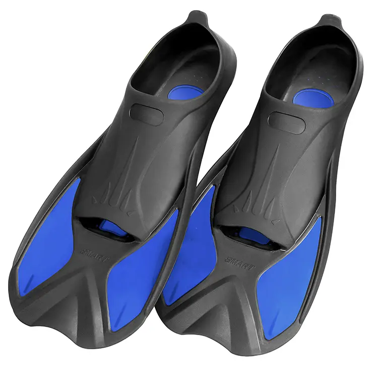 Logo personalizzato lama in gomma TPR di alta qualità Snorkeling sport acquatici pinne da nuoto corte pinne per immersioni subacquee
