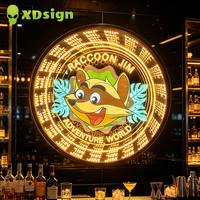 Boîte à lumière LED 3D personnalisée pour extérieur, miroir infini, acrylique multicouche, étanche IP65, contrôlée par Bluetooth, décoration murale publicitaire