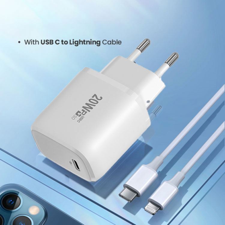 OEM ODM Type C PD 18W 20W fast charging data charger cable usb c and usb wall charger for iphone charger cable