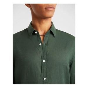 <b>Men</b> <b>Shirt</b> Classic Long <b>Sleeve</b> Button Front Solid Color Comfortable Casual Wear For Daily Office Travel And Outdoor Style - Product Image 3