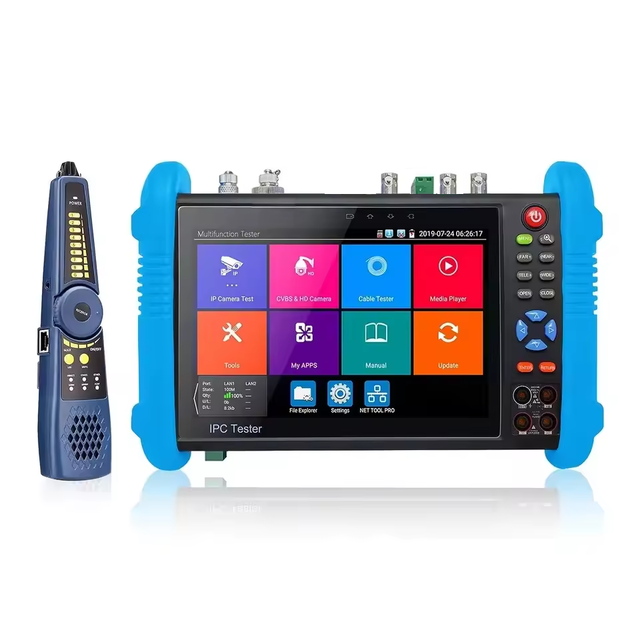 4K Security Camera IPC Tester Full Function 8MP Analog TVI CVI AHD CVBS Network Cable Test TDR Break Point Monitor