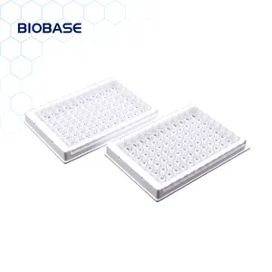 BIOBASE PCR Elisa แผ่นซีลที่ไม่ผ่านการฆ่าเชื้อด้านล่างแบนสไตรีน Elisa ไมโครแผ่น
