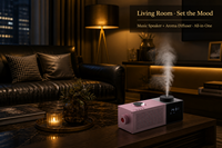 Diffuseur d'arômes avec contrôle par application WiFi pour chambre à coucher, bouton d'application sans fil, prise murale, métal, biphasique, logo OEM personnalisé