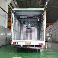 Grue à rail coulissant pliable avec palan électrique et hauteur de levage de 2 à 4 m pour le chargement de conteneurs de camionnettes fermées, système de télécommande