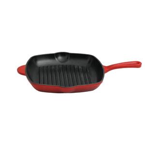 European Metalac Enamel Coating 28cm Cast Iron Griddle <strong>Grill</strong> <strong>Pan</strong> Cookware - Product Image 3