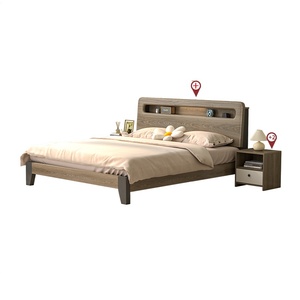 Cama grande doble de estilo nórdico de 1,8 m, <span class=keywords><strong>dormitorio</strong></span> moderno y sencillo con almacenamiento, estilo japonés de madera maciza para <span class=keywords><strong>matrimonio</strong></span> - Product Image 6