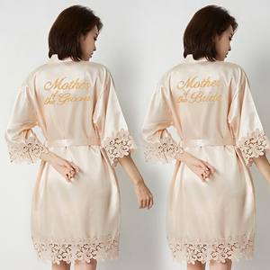 Camisón de Encaje para Mujer, Estilo Kimono Francés con Cordón, para Novia, Madrina, Dama de Honor, Maquillaje de Novia, Boda - Product Image 3