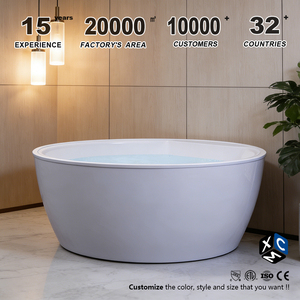 Bañera Ovalada Moderna Independiente para en Interiores Venta al por Mayor de Fábrica, para Baños Domésticos Hoteles de Villas - Product Image 3