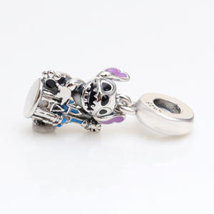 Collar <span class=keywords><strong>con</strong></span> Colgante de Castillo de Plata de Ley de Alta Calidad, Joyería de Oro para Mujeres y Niños - Product Image 3