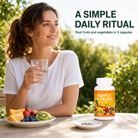 Capsules de fruits et légumes entiers OEM, soutien immunitaire naturel, croissance des cheveux, éclaircissement de la peau, complément alimentaire pour la santé digestive