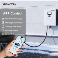 Cargador de Vehículos Eléctricos Penoda de 20kW CC, WallBox con Pedestal, Etiqueta Blanca OEM, EVSE Comercial, CCS1, CCS2, NACS, GBT, Carga en el Lugar de Trabajo, Nuevo