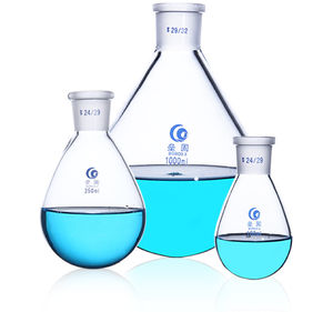 高品质实验室玻璃器皿制造商单颈梨形烧瓶 - Product Image 4