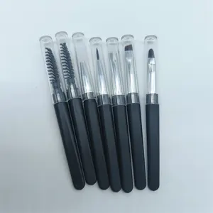 6 unids/set de silicona para cejas, herramientas de maquillaje de labios, pelo suave, cejas, pestañas, pinceles para labios, viajes, juegos de maquillaje de belleza