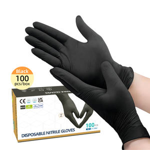 Guantes negros <span class=keywords><strong>de</strong></span> nitrilo <span class=keywords><strong>de</strong></span> 9 pulgadas, caja <span class=keywords><strong>de</strong></span> 100 Uds., tatuaje seguro <span class=keywords><strong>de</strong></span> grado alimenticio, mecánico <span class=keywords><strong>de</strong></span> barbacoa, guantes <span class=keywords><strong>de</strong></span> nitrilo desechables <span class=keywords><strong>de</strong></span> 5 Mil - Product Image 1