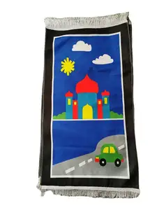 Pas de couleur enfants tapis de prière cadeaux islamiques tapis de prière musulman tapis pour enfants tapis de dessin