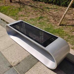Sillas de Banco de espera para exteriores con estación de carga solar Banco Bancos inteligentes para calles - Product Image 6