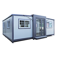 Maison conteneur mobile extensible Suihe 40 pieds, 2/3 chambres, design respirant, style moderne du milieu du siècle, salon de supermarché