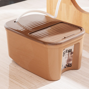 Tea Dregs Bucket With Lid Khaki <b>Sliding</b> Design Tea Ceremony Accessories Household <b>Plastic</b> Wastewater Container - Product Image 1