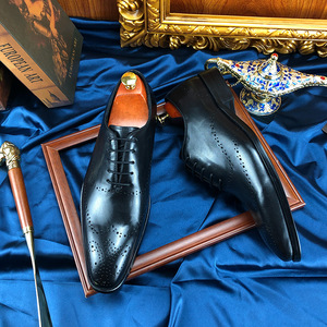 2025รองเท้าหนังแท้สำหรับผู้ชายรองเท้าออกงาน, รองเท้าทางการรองเท้าแต่งงานกันน้ำทำด้วยมือจากอิตาลี - Product Image 3