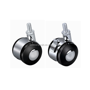 Möbel-Roller Legierung Kunststoff 1,5 Zoll Doppelrad <span class=keywords><strong>M8</strong></span> Gewinde 15 mm Stiel Drehdraht - Product Image 3