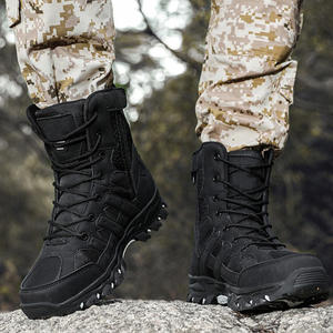 Botas tácticas para hombre al aire libre, escalada en acantilado, negro, gris, colores de ajuste visibles, botas de montaña, botas de senderismo - Product Image 6