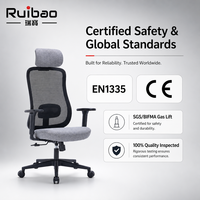 Chaise de bureau ergonomique de qualité certifiée en gros avec accoudoirs 3D réglables et soutien lombaire flexible pour le bureau à domicile