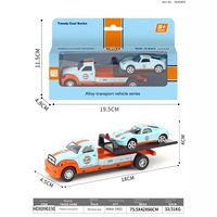 Véhicule d'ingénierie pétrolière en alliage Jouet Joint Series Simulation Container Trailer Transporter Diecast Model Truck Toys