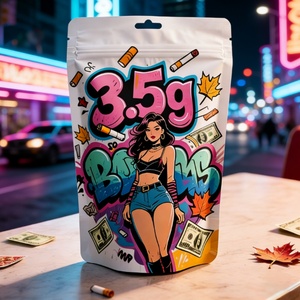 In Stock Customized Logo Aluminium Foil Zipper <b>Bag</b> Sale Custom Stand up Pouch Resealable Food Grade Dispensary Mylar <b>Bags</b> - Product Image 1