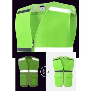 カスタム高視認性反射安全ベスト（ポケット2つ付き＆通気性メッシュ生地） - Product Image 4