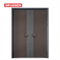 Porte d'entrée de sécurité au design moderne OPUOMEN, style turc, surface finie pour usage intérieur, chambre, appartement, hall extérieur