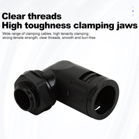 HOOYU Presse-étoupe Coude à Angle Droit Joints de Tuyau Ondulés Flexibles Tuyau Coudé en Plastique Adaptateurs de Conduit de Type Angle 90