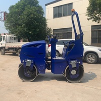Rouleau compresseur vibrant à double tambour fiable de 2 tonnes et 1,5 tonne pour la construction routière, à vendre