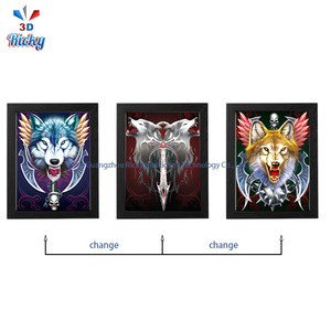 Ricky Tùy Chỉnh 3D Động Vật Thế Giới 3D Wolf Nhựa Tường Nghệ Thuật Thực Tế Động Vật Vật Nuôi Bảng Điều Chỉnh Cho Hoang Dã Chủ Đề Nhà & Văn Phòng Trang Trí Nội Thất - Product Image 2